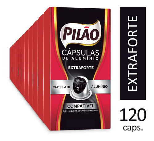 Kit 120 Cápsulas De Alumínio Pilão Espresso 12