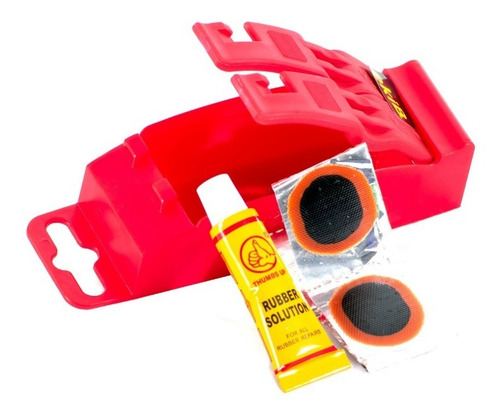 Imagen 3 de 5 de Paquete De 1 Bomba Portatil Y Kit De Parchado Para Bicicleta