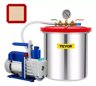 Vevor Kit Cámara De Vacío 5 Galon 1/3hp Bomba De Vacío 5 Cfm