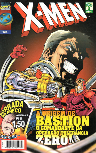 X-men N° 134 - Em Português - Editora Abril - Formato 13 X 21 - Capa Mole  - 1999 - Bonellihq Cx01 Mar24