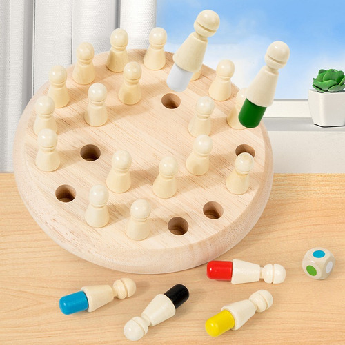 Juego De Mesa Montessori Didáctico De La Memoria De Madera