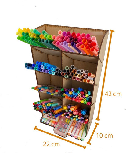 Organizador Doble Para Escritorio Grande Supertips Crayola