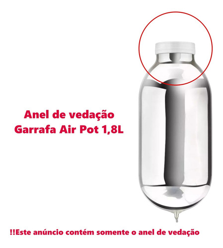 Anel Vedação Garrafa Térmica Invicta 1,8l Silicone Flexível