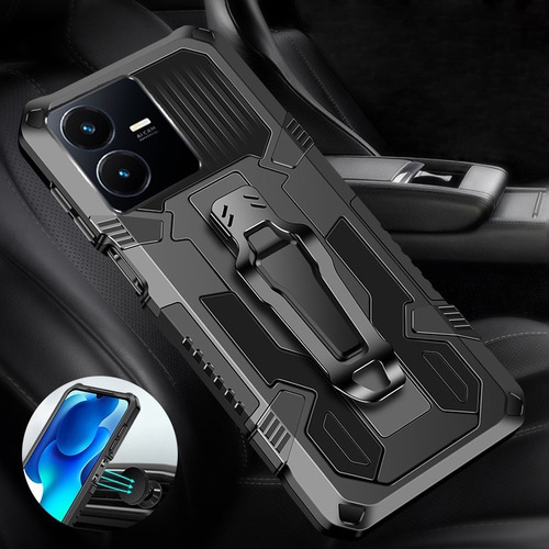 Funda For Vivo V25 V25e Con Clip Duro A Prueba De