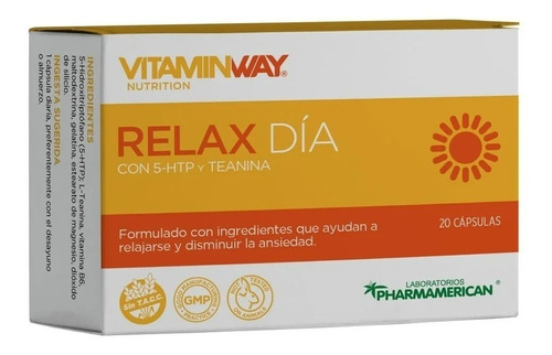 Relajante Relax Dia Cápsulas Stress Regula Ansiedad Y Humor