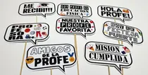 Comprar Cartelitos Props Selfie Profesora Educacion Fisica X8u