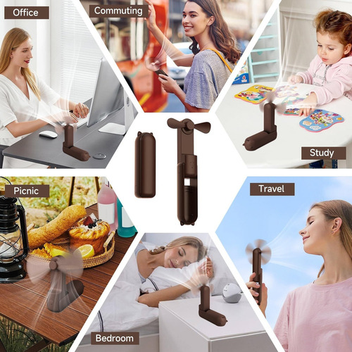 Mini Ventilador De Mano, Ventilador Plegable, Portátil, Con