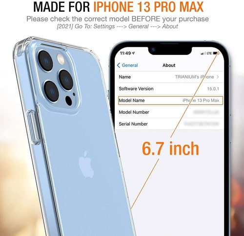 Imagen 2 de 9 de Funda Protectora Case Cojín Híbrido De Tpu iPhone 13 Pro Max