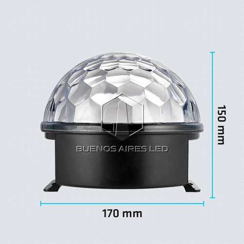 Bola Led Rgb Usb Pendrive Audioritmico Movil 17 Cm Luces Dj