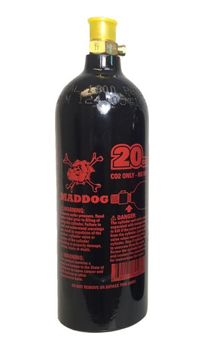 Maddog - Tanque De Paintball De Aluminio Co2 Recargable, 20