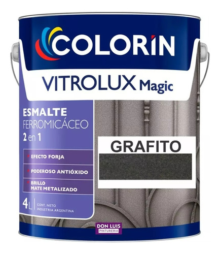 Vitrolux Esmalte Efecto Ferromicaceo X4 L Pintu Don Luis Mdp