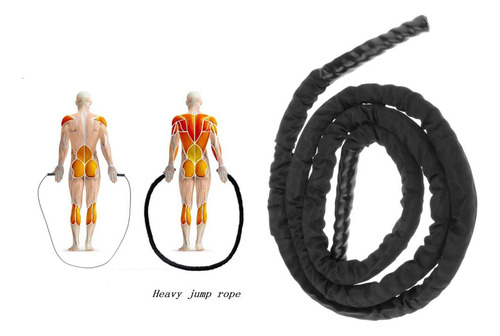 Corda De Salto Ponderada Pesada Jumprope Black Upgrade