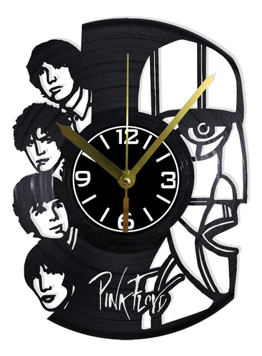 Reloj Pared Disco Vinilo Acetato Decoración Pink Floyd 02 