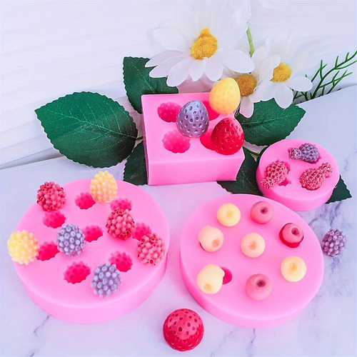 Alta Calidad 5 Moldes Para Fondant Con Forma De Fruta, 3d,