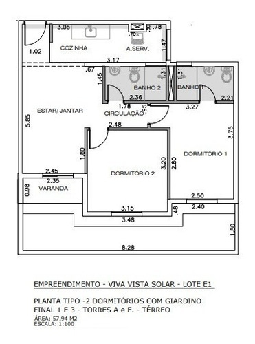 Imagem 5 de 8 de Apartamento À Venda Em Condomínio Residencial Viva Vista - Ap000072