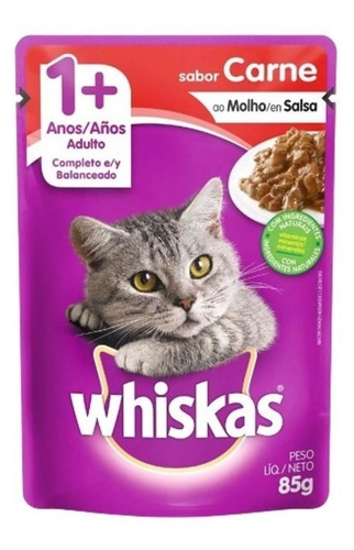 Imagen 4 de 4 de Whiskas Alimento Húmedo Gatos Adulto Surtido 85g X5 Uds