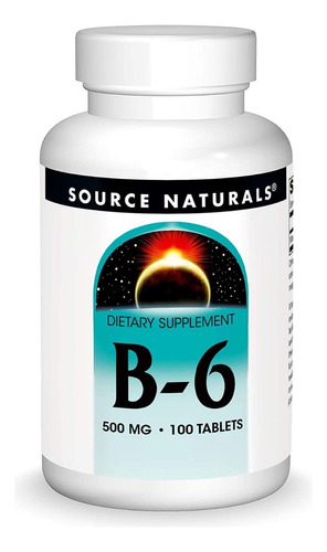 Vitamina B6 500 Mg 100 Tabletas - - Unidad a $2229