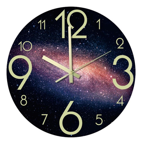 Reloj De Pared Luminoso Que Brilla En La Oscuridad Grande B