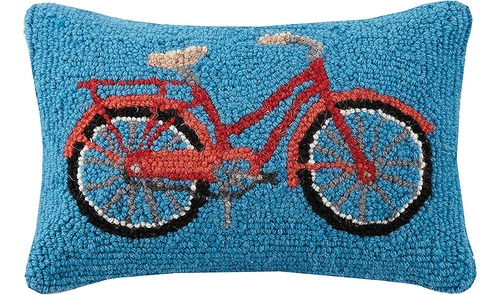 Bicicleta Roja Artesanal De Pekín, Almohada Con Gancho De 8x