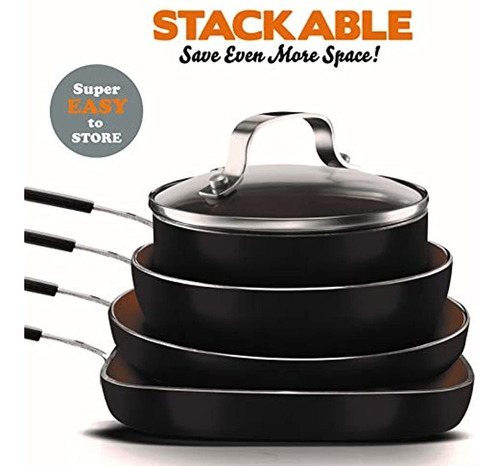 Imagen 3 de 4 de Gotham Steel Mini Stackmaster - Juego De Utensilios De Cocin