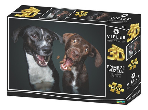 Puzzle Rompecabeza 500 Piezas Prime 3d Perros 10408