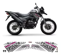 Kit Adesivos Faixa Yamaha Xtz Crosser 150 2014 Preta Cr15