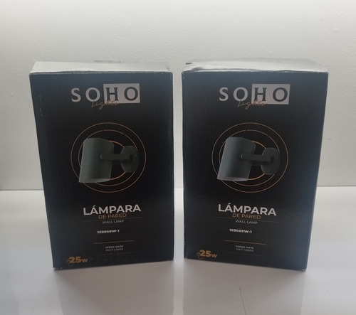 Lampara De Pared, Marca Soho Lights, Negras Set De 2, Nuevas