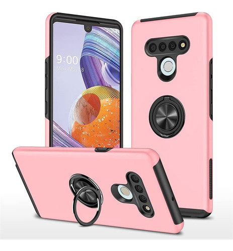 Funda De Teléfono Para LG Stylo 6 Rosa Rotación 360° Ringo62