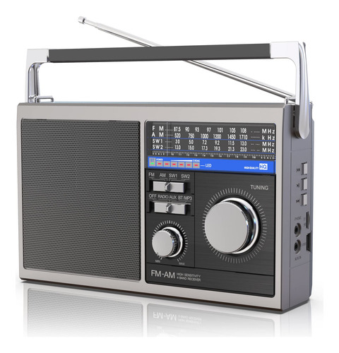 Radio Am Fm Porttil, Radio Transistor De Onda Corta Con La M