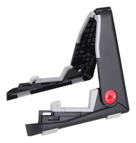 Soporte de suelo para bajo guitarra Aroma Ags 01, color negro