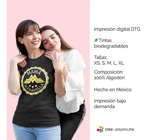 Playera Mamá Día De Las Madres Mamá Maravilla Yazbek