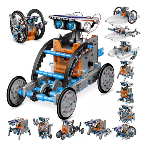 Kit De Construcción De Robot Solar Educativo 13 En 1 Energía Solar Café