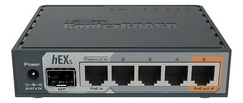 Router Mikrotik Rb760igs Hex S 5 Puertos Gigabit Os L4 + Sfp Color Negro