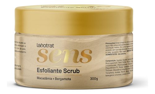 Esfoliante Bergamota E Macadamia Corpo Hidrata Labotrat 300g
