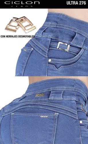 Feudal Lago taupo falda Pantalon Dama Ciclon Jeans Colombianos Ultra-276