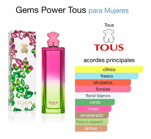 Perfume Tous Gems Power 90ml -- Eau De Toilette