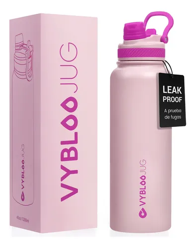 Garrafa Térmica Inox 1,2l Água Frio Quente Squeeze Academia Rosa-claro