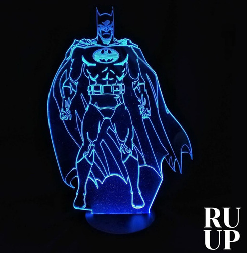 Batman Lámpara Led Acrílico Holograma