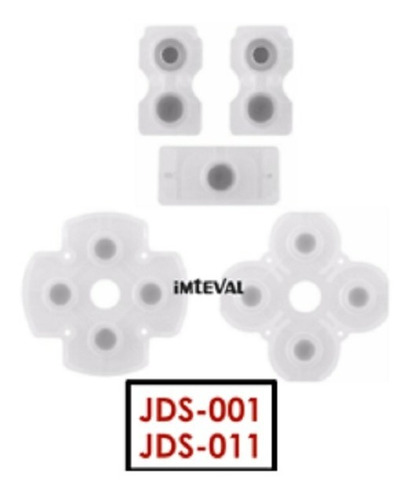 Imagen 2 de 2 de Set Rubber Pads Gomas Conductoras Joystick Ps4