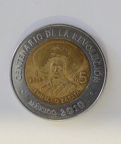 Moneda $5 Mexico Emiliano Zapata  Proof 2010 Juzgar Imagen