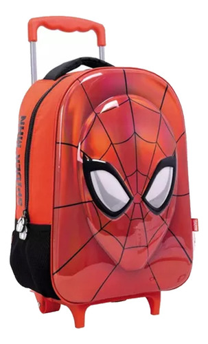 Mochila Con Carrito Spiderman 16  Marvel Wabro