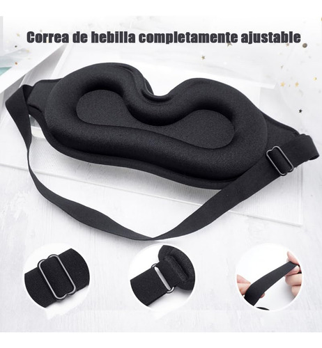 2pzs Antifaz 3d Dormir Respirable Adjustable Ojos Máscar Gafas KOPIRA , La Máscara De Ojos Para Dormir 3d , Viene Con 2 Pares De Tapones Para Los Oídos