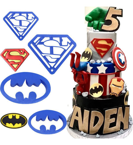 Set De 4 Galletas Con Estampado De Dibujos Animados De Super