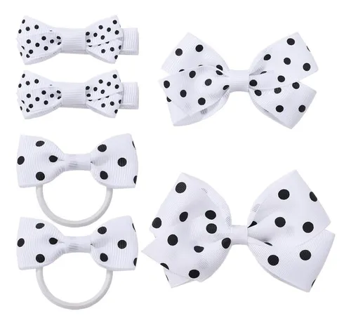 Polka Dot Hair Bow Baby Girl Girl Polka Cabello Clips Ingler