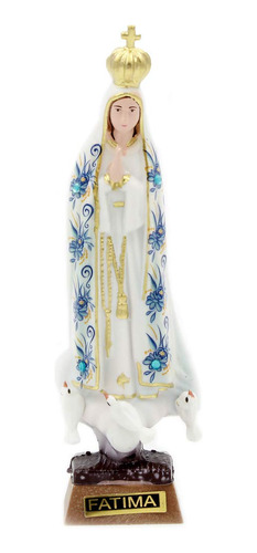 Estatua Religiosa Virgen Maria Fatima Azul