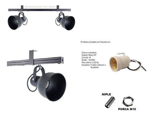 Kit 180 Spot Trilho Perfilado Eletro Calha Par30 Par20 C12