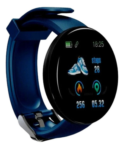 Reloj Smartwatch Inteligente D18 Color Azul Digital Premium