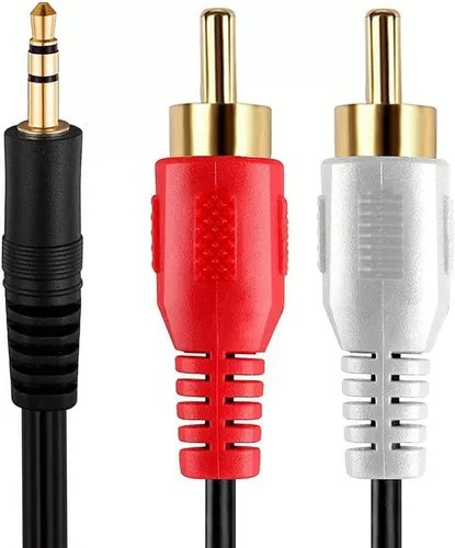 Cable Rca Miniplug Audio Auxiliar Macho Macho 3.5 Mm 1.5 Mts