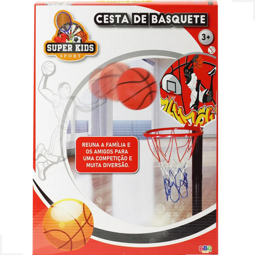 Cesta De Basquete Ajustável Infantil Bola Bomba Rede