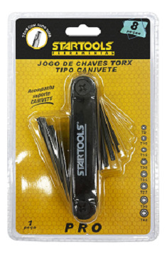 Chave Torx Tork Tipo Canivete Com Furo Guia Qualidade Pro
